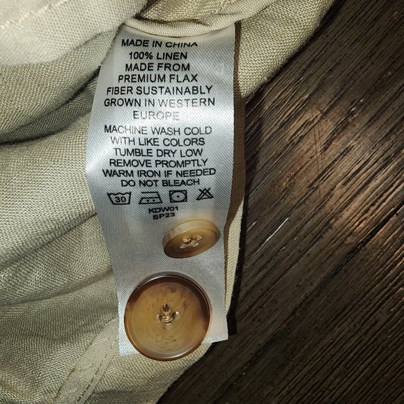Quince 100% European Linen Blazer NWT Khaki Med - Picture 8 of 9